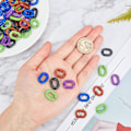 Miniatyrbillede 3 af 5: 1 kasse med 100 stk. akrylkædelinks. Uigennemsigtige mørkfarvede links