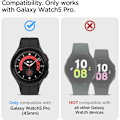 Miniatyrbillede 2 af 5: Liquid Air designet til Galaxy Watch 5 Pro Case 45mm (2022) - Mat Sort Mat Sort