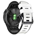 Miniatyrbild 5 av 5: För Garmin Fenix 7x / 6x / 5x Krokodil Textur Silikon Läder Klockarmband UYG White