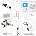 Miniatyrbillede 4 af 5: Regnbue Badge Reel - Tilbagekaldelig med 360-graders karabinhage
