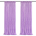 Miniatyrbilde 1 av 5: Shimmer Sequin Bakgrunn Draperier 2 Stykker 2FTx8FT Lavendel Glitter Bryllupsfest