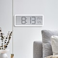 Miniatyrbild 1 av 6: LED Digital Väckarklocka för Sovrum, Laddningsbar Bordsur med Datum Temperatur Luftfuktighet, 12/24H Digital Väggklocka för Sovrum Hem Vardagsrum