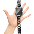 Miniatyrbild 3 av 5: Hårt Skal Kompatibelt med Apple Watch Skal Serie SE 6/5/4 40mm Strass med Inbyggt Skärmskydd i Glas Diamant iWatch Skal Smart Klocka