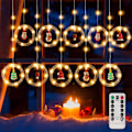 Miniatyrbillede 1 af 5: Julelys til vinduer: 11FT LED-lyskæde med julemotiver