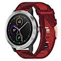 Miniatyrbillede 1 af 5: Til Garmin Vivoactive 3 20mm Nylon Flettet Rem Red