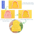 Miniatyrbild 4 av 5: Jul Cookie Cutters: 8 Santa Shape Scone Cutters för Barn