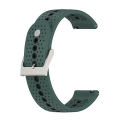 Miniatyrbillede 1 af 3: For Garmin Vivomove Style 20mm silikone urrem PXR Olive Green Black