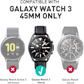 Miniatyrbild 2 av 7: [Unicorn Beetle Pro Series Case för Galaxy Watch 3 [45mm] 2020 Release, Robust skyddande fodral med remmar Svart  Svart
