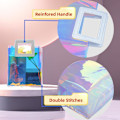 Miniatyrbilde 4 av 5: Holografiske gjennomsiktige gaveposer - 6 stk med silkepapir (7,9 x 7,1 x 3,9 tommer)