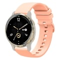 Miniatyrbillede 1 af 5: For Garmin Venu 2s 18mm Solid Color Soft Silicone Watch Band XQX Pink