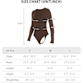 Miniatyrbild 4 av 5: Kvinnors långärmade body. V-ringade toppar jumpsuit. Slim fit casual basic