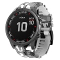 Miniatyrbillede 1 af 4: Til Garmin Fenix 7x Camouflage Silikone Urrem SWJ White