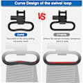 Miniatyrbild 3 av 5: Sling Swivel Mounts för tvåpunktsremmar (2/4PCS)