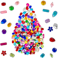 Miniatyrbillede 1 af 5: 200 Multicolor Akryl Systen Krystaller - Fladbundet Harpiks