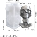 Miniatyrbillede 2 af 5: 3D Kranie Lys Form Kolonne Silikoneform