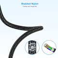 Miniatyrbillede 4 af 5: iPhone-oplader 10 fod. Hurtig iPhone-oplader Dual 2-port USB