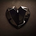 Miniatyrbillede 2 af 5: Hjerte silikoneform, 7-tommer diamant geometrisk hjerte