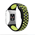 Miniatyrbillede 4 af 5: For Fitbit Ionic Åndbar To-tone Silikonurrem BHF Black  Yellow