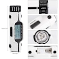 Miniatyrbillede 6 af 9: Rejsevækkeur med LED-lommelygte, lommelygte LED digitalt verdensur rejsevækkeur termometer udendørs, lille og let, tænd/sluk-knap, 2