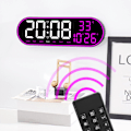 Miniatyrbild 2 av 8: LED Digital Väggklocka med Timer Datum Vecka Temperatur Visning för Studenter, Kontor, Resor Användning Lätt Se H H
