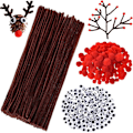 Miniatyrbillede 1 af 5: 900 stk Renar DIY Craft Set - Brune Piberensere og Mere