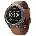 Miniatyrbillede 1 af 5: For Garmin Enduro 26mm Læder Stål Spænde Urrem YPS Brown