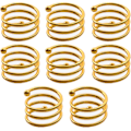 Miniatyrbilde 1 av 5: 8 stk. Gull spiral serviettringer