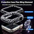 Miniatyrbillede 2 af 5: til Apple Watch Series 8/7 45 mm etui, [2-pak] hård PC Bling Bumper