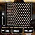 Miniatyrbillede 2 af 7: Gazebo Net Lights Outdoor, 10 x 10 FT Holiday Mesh Lights med 320 LED'er og 8 lystilstande, Vandtætte tilslutningsmulige Gazebo Twinkle Light til