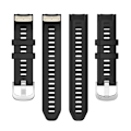 Miniatyrbillede 2 af 5: Til Garmin Instinct 2s Silikone Rustfrit Stål Spænde Urrem FGU Black