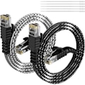 Miniatyrbilde 1 av 5: Cat 6 Flat Ethernet-kabel 12 Fot/2Pack, Ul-listad Slim