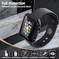 Miniatyrbillede 3 af 5: Kompatibel med Apple Watch Series 3 / Series 2 Etui med Skærmbeskytter 38mm Tilbehør Slank Beskyttelse Tynd Bumper Fuld Dækning Mat Hårdt Cover Defen