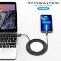 Miniatyrbillede 3 af 5: iPhone-oplader 10 fod. Hurtig iPhone-oplader Dual 2-port USB