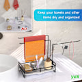 Miniatyrbild 5 av 5: Kökssvask Caddy Organizer Disktrasa Hållare för Trasborste Svamp