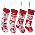 Miniatyrbild 1 av 5: 4-pack julstrumpor 18 tum stora stickade julstrumpor jul