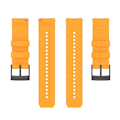 Miniatyrbillede 3 af 5: For Suunto 7 24mm Fodboldmønster Silikone Solid Color Watch Band BEZ Yellow