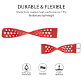 Miniatyrbillede 2 af 2: For Fitbit Versa Åndbar Rem EKB Orange Red
