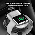 Miniatyrbillede 6 af 7: Justerbar iWatch-oplader kompatibel med Apple Watch-oplader til rejser, kontor, hjem, bil, roterende USB A-stik Hvid  Hvid  Hvid  Hvid