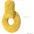 Miniatyrbilde 2 av 5: Statement Raffia Runde Øredobber - Boho Drop Håndlagde Strå Øredobber