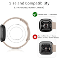 Miniatyrbillede 5 af 5: Blød, justerbar silikone-erstatningsrem til Fitbit Sense 2, Versa 3/4