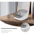 Miniatyrbild 5 av 7: Väckarklocka, LED digital väckarklocka, 3 nivåer ljusstyrka, 2 larm, 12/24H, snooze, liten väckarklocka för sovrum, heminredning, kontor, resor