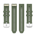 Miniatyrbillede 2 af 5: Til Garmin Instinct 2s Silikone Rustfrit Stål Spænde Urrem FGU Dark Green