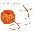 Miniatyrbild 4 av 5: Grå Jute Burlap Band Twine Rep Snöre String Pack Rulle 2mm Dia 54 Yards