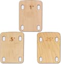 3 gitarrhalsbrickor, gitarrhalsbricka i massivt lönnträ, skydd 0,25, 0,5 och 1 grad, verktyg för gitarrhalsplatta för reparation av gitarrbas