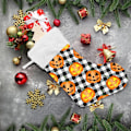 Miniatyrbillede 6 af 7: Jule-Strømpe, Personlige Jule-Strømper 2-pak Halloween Græskar Sort Buffalo Plaid 45,7 cm Jule-Strømper Hængende Ornament Pejs