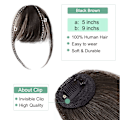 Miniatyrbilde 3 av 5: Bangs hårklips i ekte menneskehår extensions Wispy Bangs