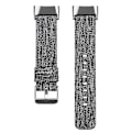 Miniatyrbillede 2 af 5: For Fitbit Charge 5 Nylon Canvas Watch Band JRT Black Grey
