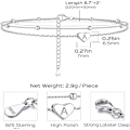 Miniatyrbillede 6 af 6: Strand Anklet i Strandstil til Damer, Flere Lag Hjerteanklet, Hjerte- og Monogramdesign Anklet, Ideel Gave til Damer