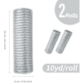 Miniatyrbild 2 av 5: 2 rullar grå silver deco mesh band 10 tum x 30 fot, grundläggande metallisk poly mesh