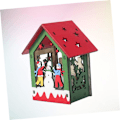 Miniatyrbild 4 av 5: Julgransprydnader Miniatyr Julby Lyser Upp Träjulhus